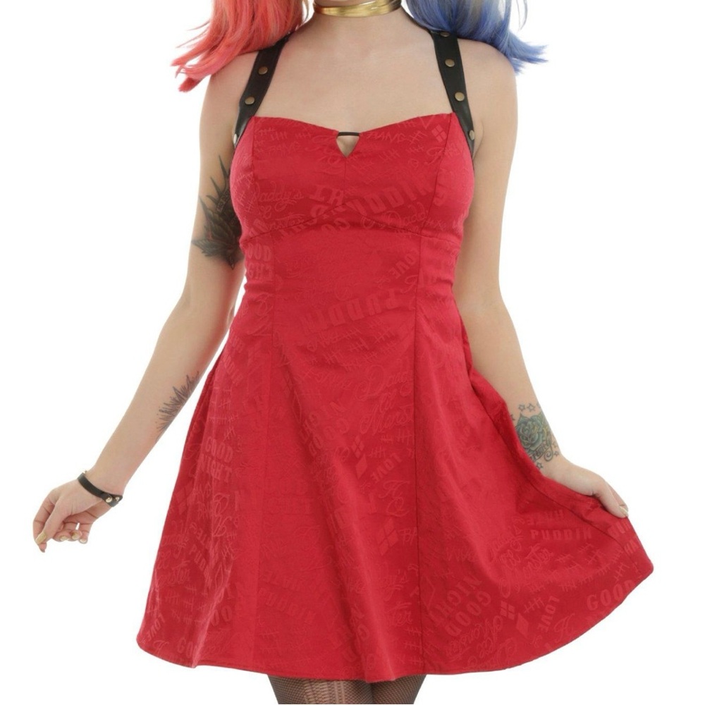 DC Comics Suicide Squad Harley Quinn Red Dress Hot Topic
